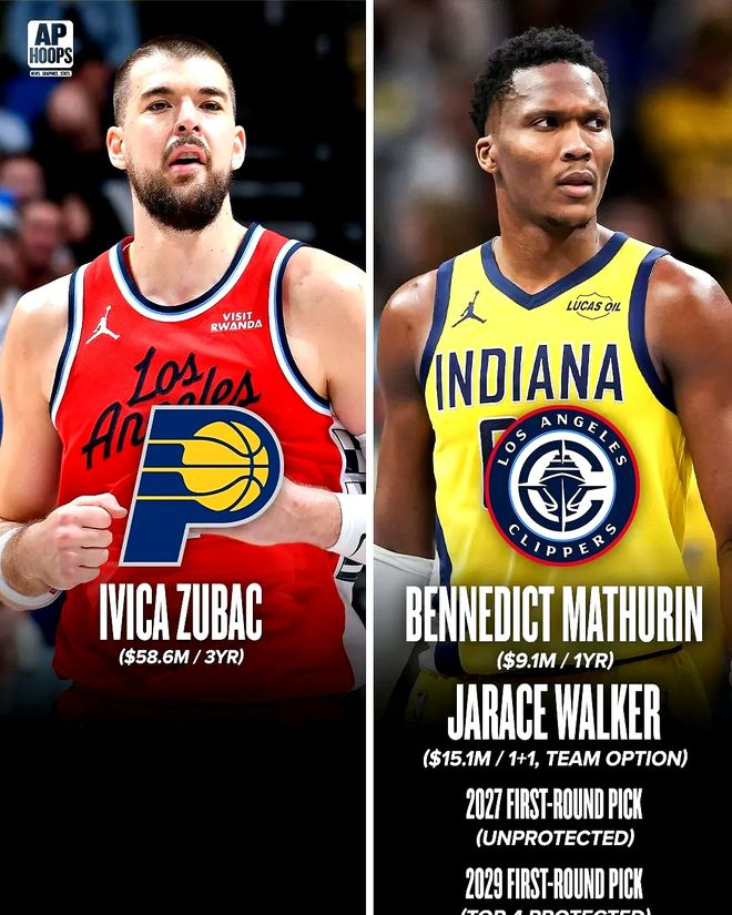 祖巴茨步行者5场报销快船交易获益